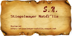 Stiegelmayer Natália névjegykártya